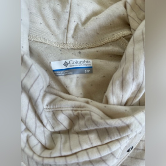 Columbia Cream And Navy Striped Mock Neck Pullover Sweatshirt Lot Of Two Size S - Picture 12 of 13